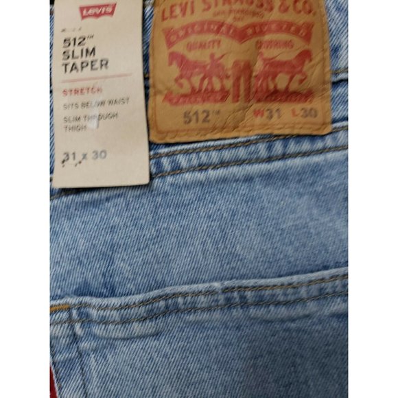 Levi's Mens 512 31W 30L Slim Taper Fit Distressed - Picture 6 of 7